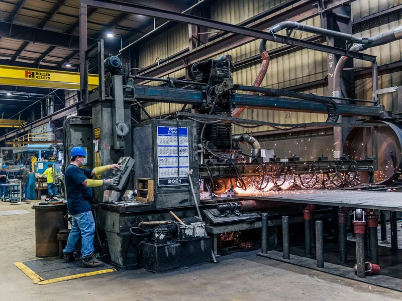 Industrial machinery on a factory floor